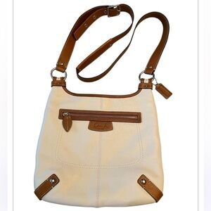 Coach Penelope Hippie Leather White/Brown Crossbody Bag F14679